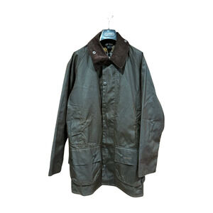 Barbour Beaufort Waxed Cotton Jacket Sage Green Size 36